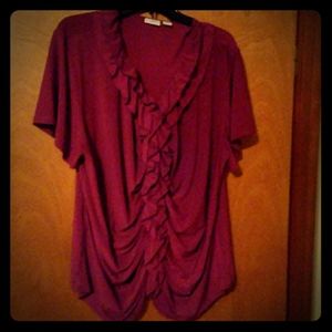 Cato size 26/28 ruffled front blouse